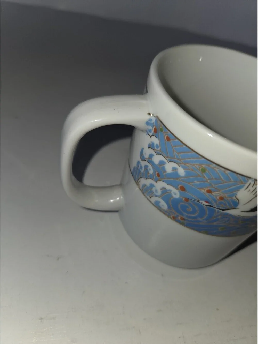 Vintage Japanese Crane Coffee Mug SG2